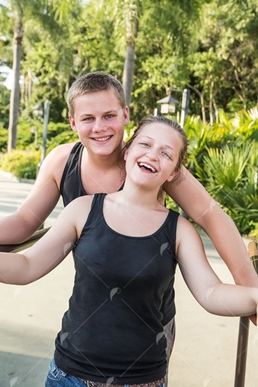 Picture of Young Teen Couple Smiling