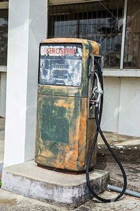 Picture of Vintage Green Gas Pump