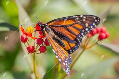 Picture of Monarch Butterfly on Milkweed 2