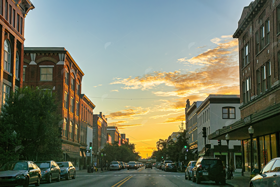 Picture of Savannah Georgia Street Sunset