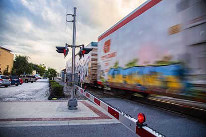 Picture of Train Through Small Town