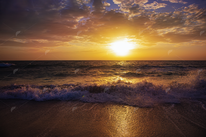 Picture of Sunset Waves Sarasota Beach Florida