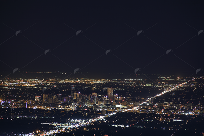 Picture of Denver from above at night