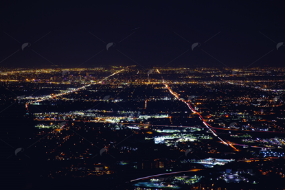 Picture of Denver from above at night 2