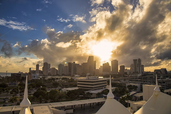 Picture of Downtown Miami skyline at sunrise