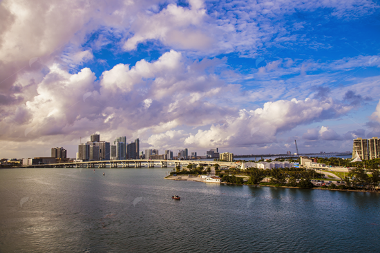 Picture of Downtown Miami skyline From Biscayne Bay