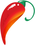 Cartoonistic red chili pepper